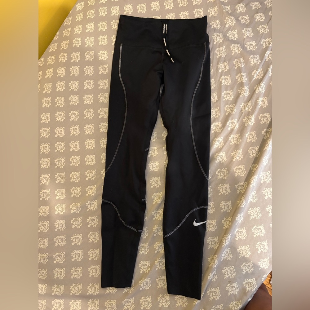 Nike Black Running Leggings with Reflective Stitching